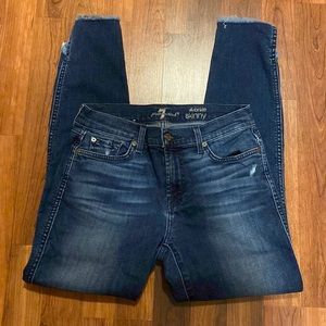 7 for all mankind blue jeans
